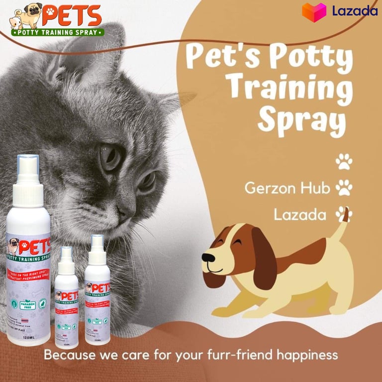 Cat potty training clearance spray