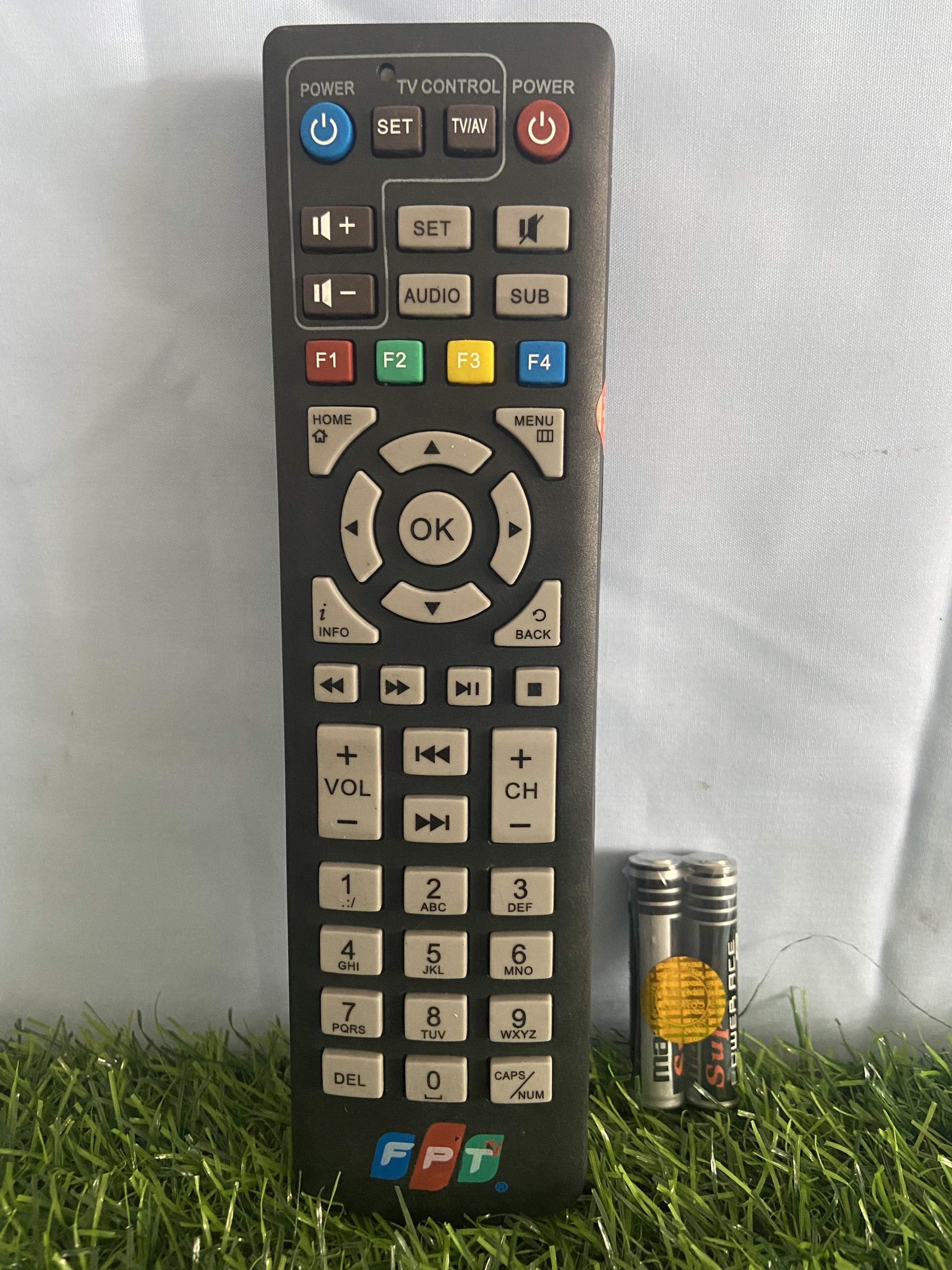 Remote điều khiển truyền hình FPT, đầu box FPT, Remote từ xa đầu mạng FPT hàng chính hãng, tặng kèm pin