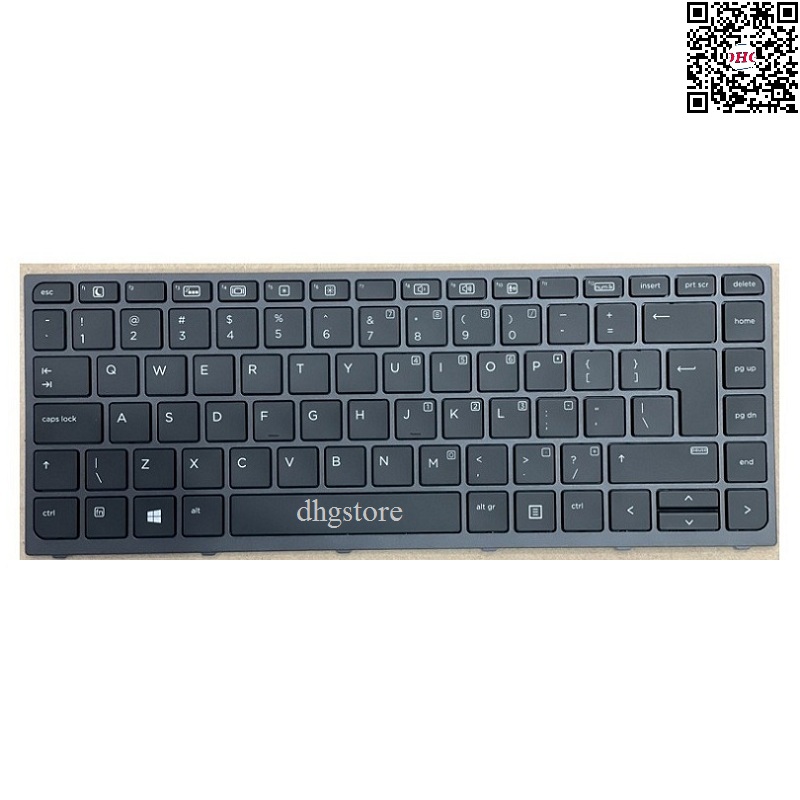 HP ZBook Studio G3 laptop keyboard with lamp