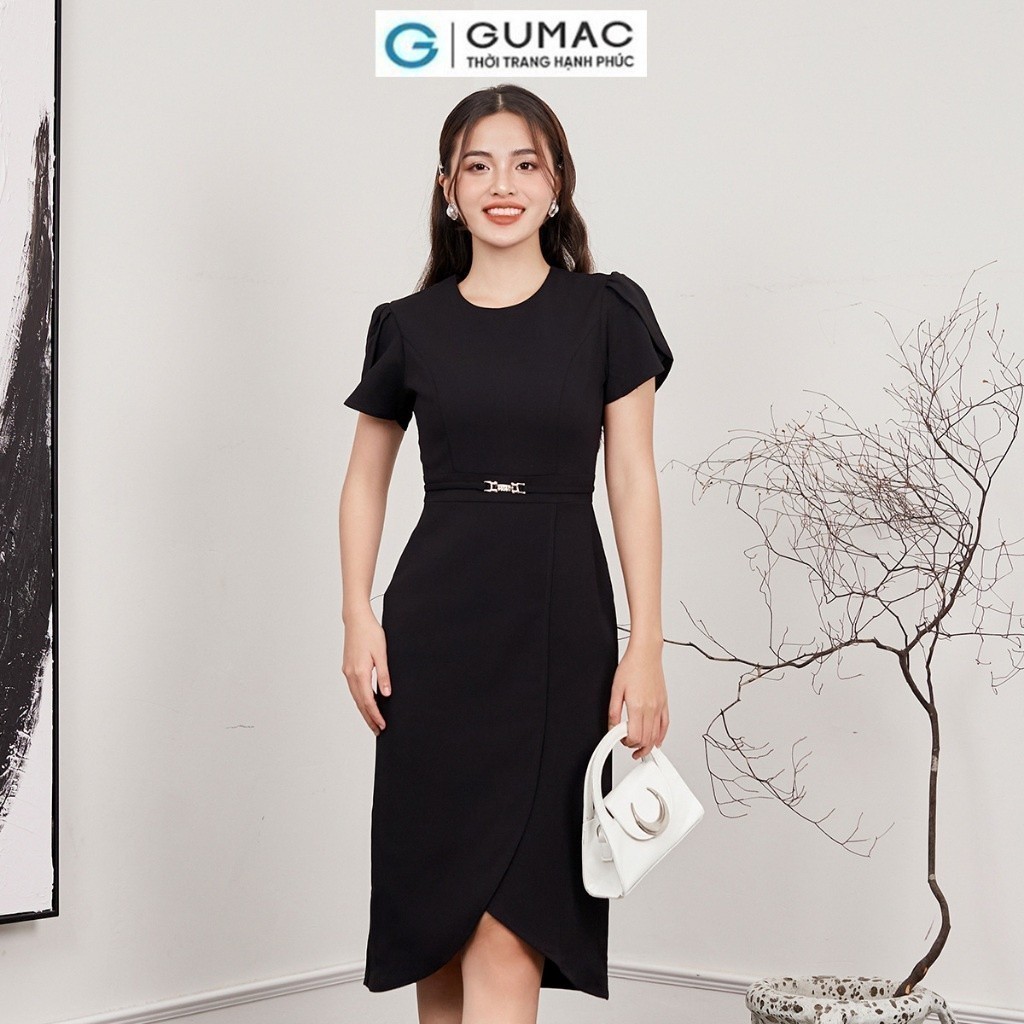 [4.4 - 6.4 |Voucher 10-12%] Đầm tulip cổ tròn thời trang GUMAC DD12048