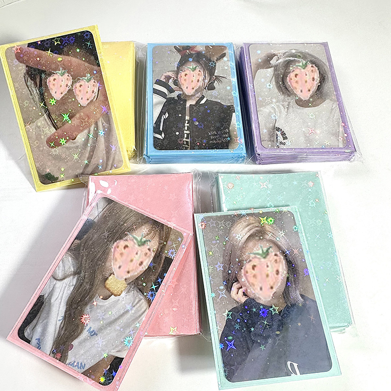 50Pcs/pack Glittery Star Colored Kpop Idol Photocard Card Sleeves Photo  Cards Protective Storage Bag GENGLI | Daraz.lk