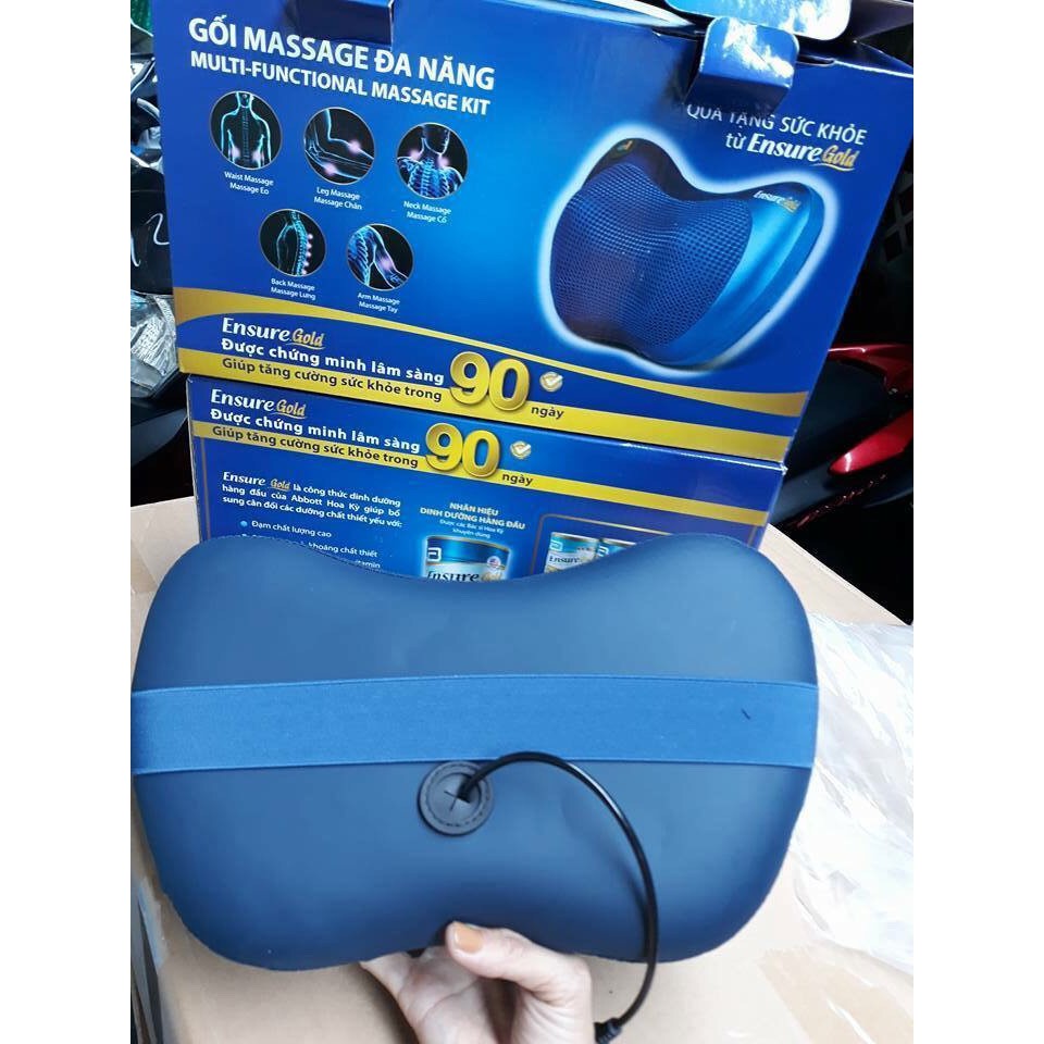 Gối massage hồng ngoại 8 bi (quà tặng của ensure)