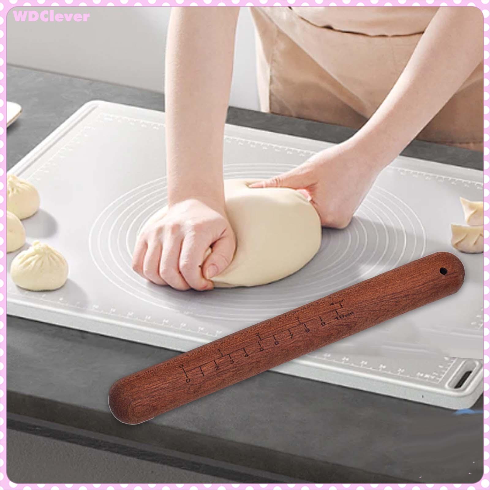 WDClever Dough Rolling Wood Rolling Pin for Dough for Cookies Pasta Dumpling Making
