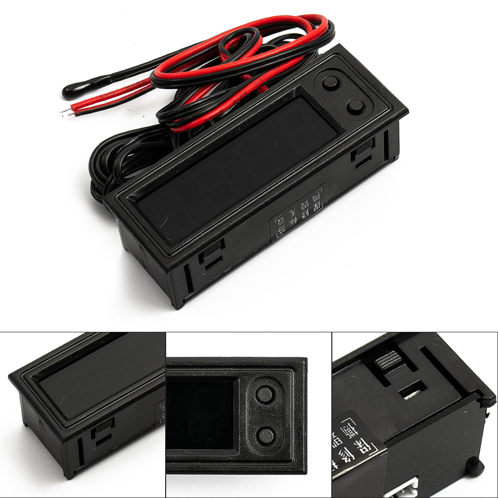 【High-quality】12V 3in1Digital clock module LED digital tube electronic clock 0.39 inch mini with thermometer car watch DIY night light. 