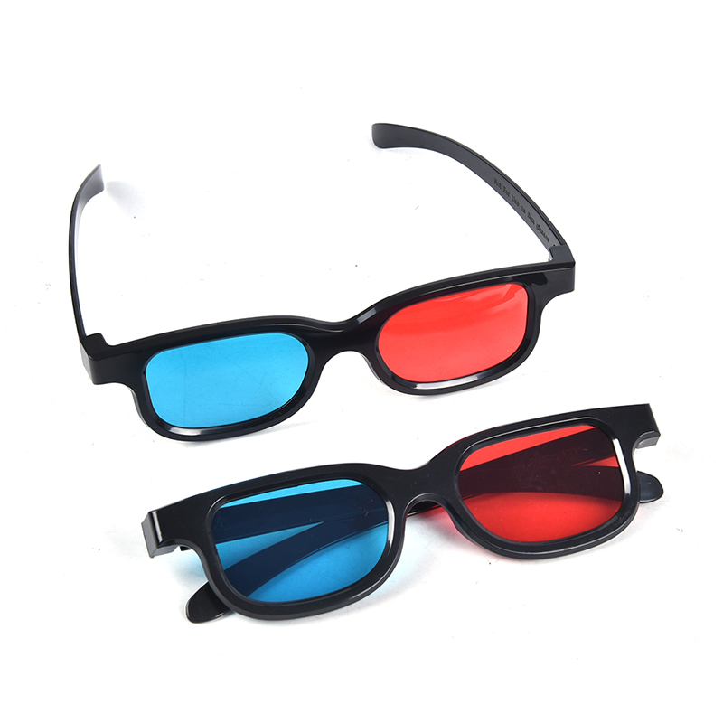 New Red Blue 3D Glasses Frame For Dimensional Anaglyph Movie DVD Game