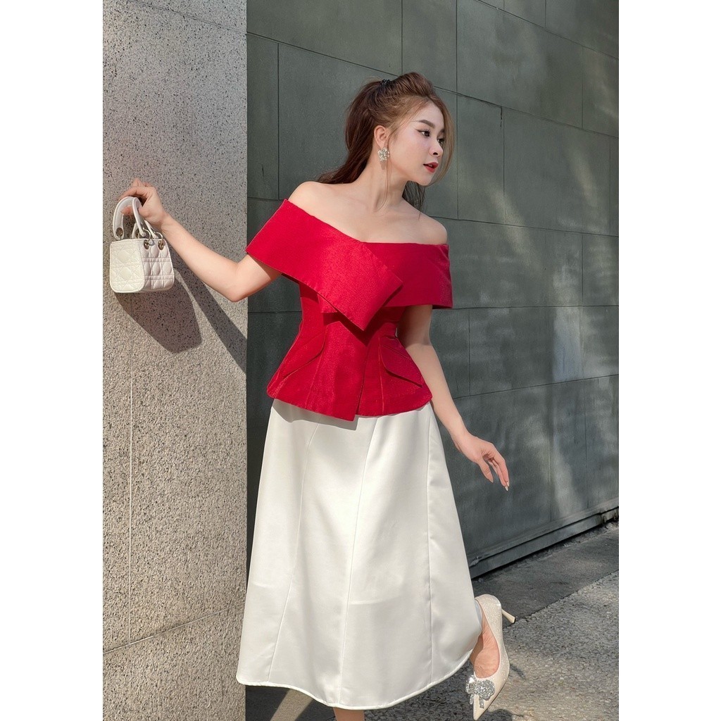 Áo peplum trẹt vai Joven