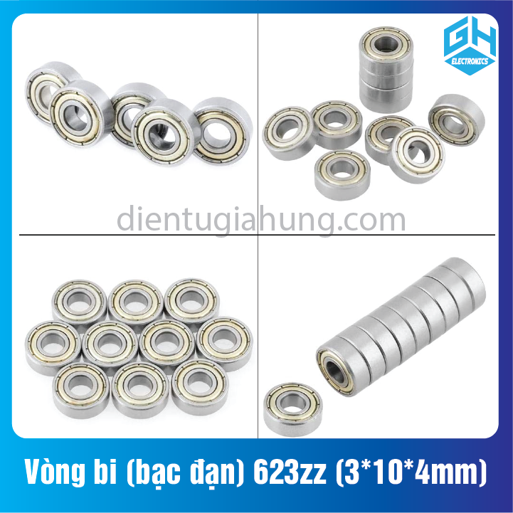 Combo 2 cái Vòng bi (bạc đạn) 623zz kích thước(3*10*4mm)
