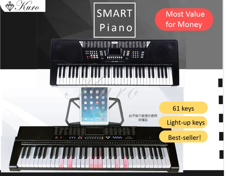 Piano Keyboard Latest Digital Keyboard With 61 Keys And High Quality Lcd Display Music Lazada Singapore