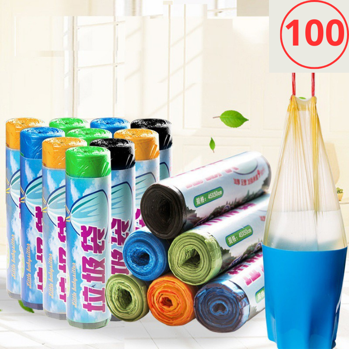Túi đựng rác thông minh có dây rút -TapHoaXanh-100