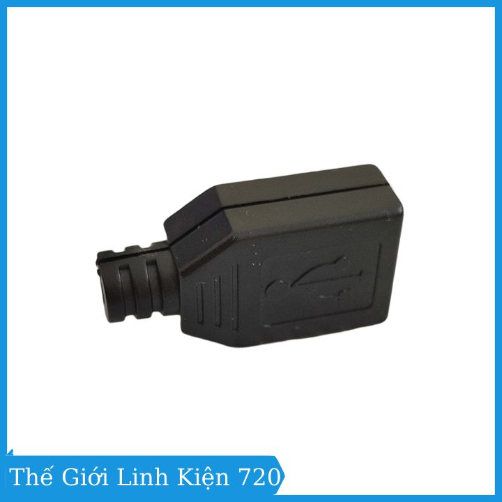 Đầu Jack cổng USB A cái 4P kèm vỏ