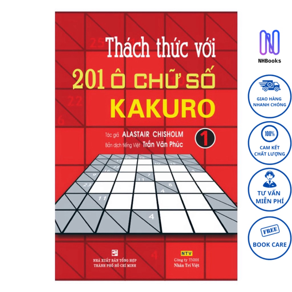 Sách - thách thức với 201 ô chữ số kakuro - tập 1 - nhbook