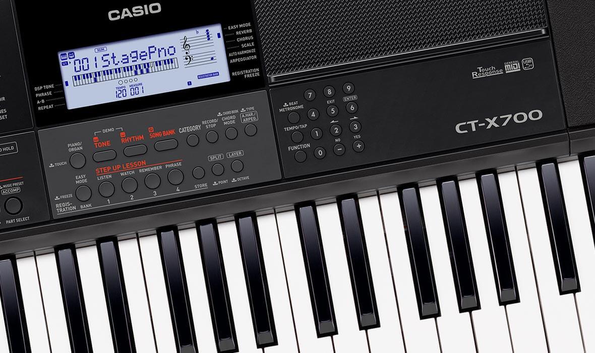 CASIO Keyboard CT-X700 61 Keys Touch Sensitive Piano Style Standard  Portable Keyboard with step up lesson system, 600 tones, 195 rhythms, 160  songs \u0026 2x2.5W speaker ( CTX-700 / CTX 700 / CTX700 ) | Lazada Singapore