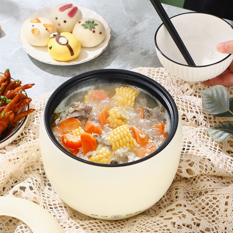 MiaXia Joy Apple-shaped electric cooker, mini electric cooker, multi-function rice cooker, smart instant noodle pot, non-stick pot