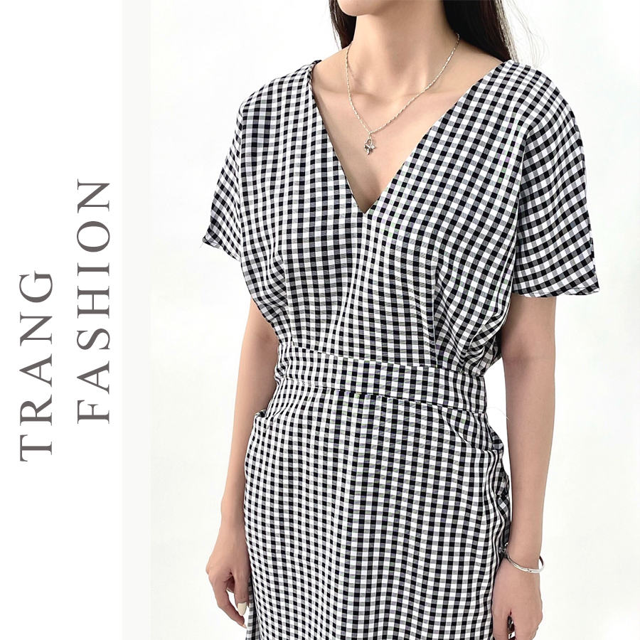 [ Flash sale ] Hàng VNXK ĐẦM SỌC CARO 2M