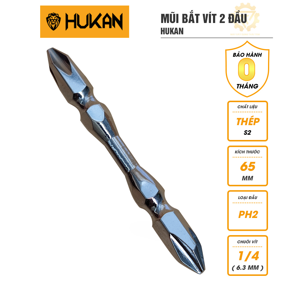 Mũi bắn vít hai đầu Hukan siêu cứng