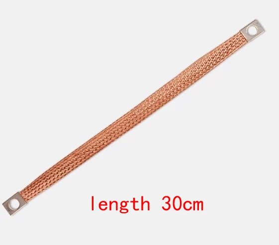 20 piece/bag pure copper Weave grounding wire 6mm square length 20cm 30cm  hole 0.8cm Electrical static grounding Connect