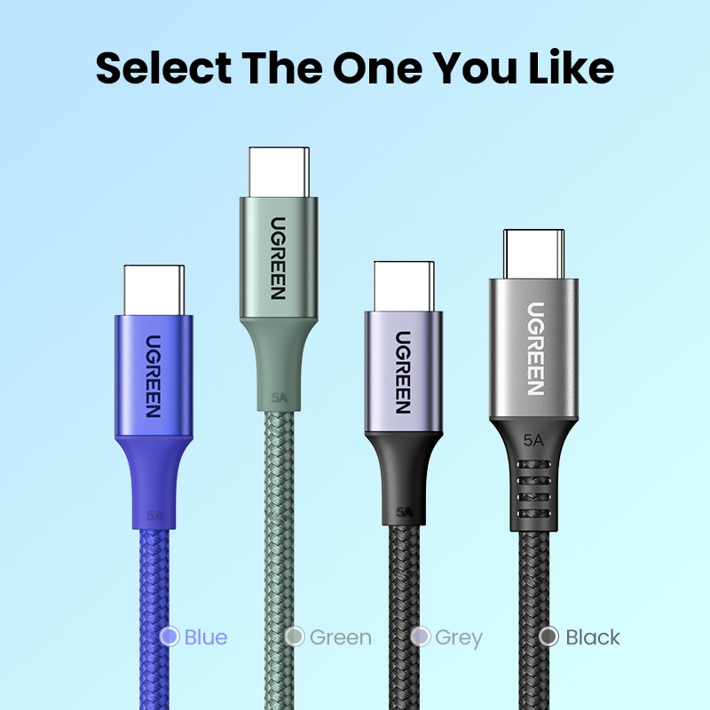 UGREEN USB C Cable 100W Type C to Type C for MacBook Samsung PD100W USB Type C Fast Charging Cable Cord QC4.0 USB C