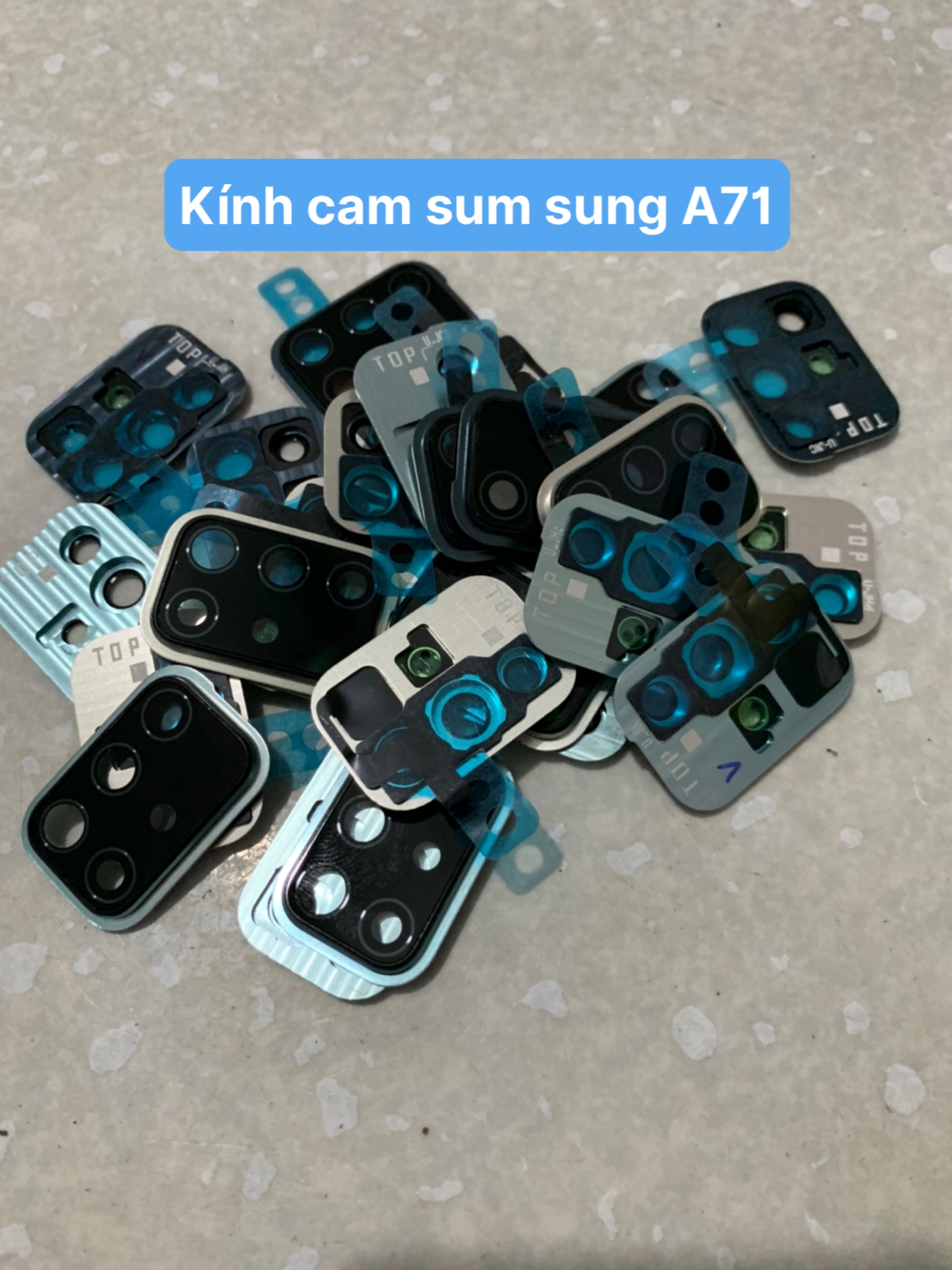 kính camera samsung A71 (gồm kính và vành cam) / Kính camera rời A71