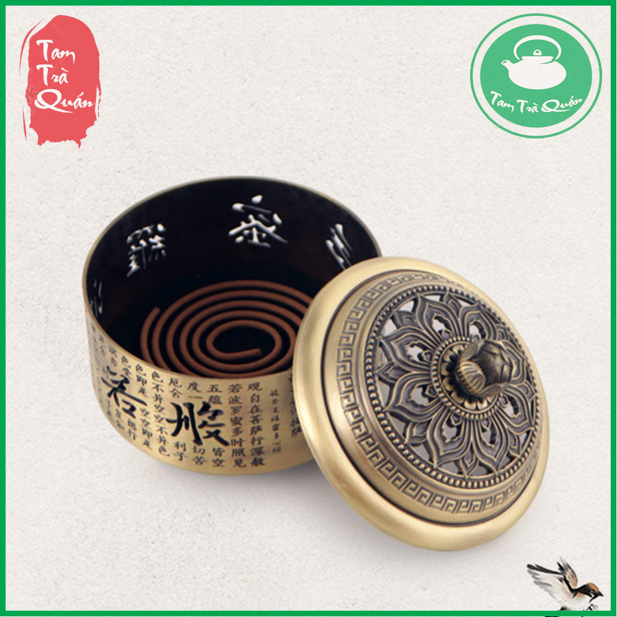 Lư đồng đốt hương trấm khắc tâm kinh