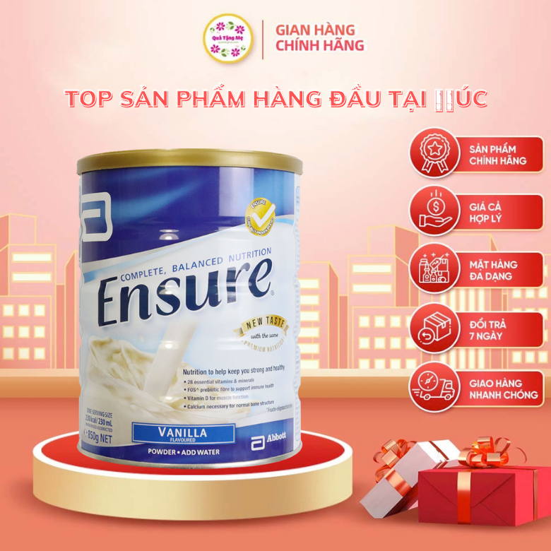Sữa bột Ensure Úc Complete balanced nutrition 850g của Abbott