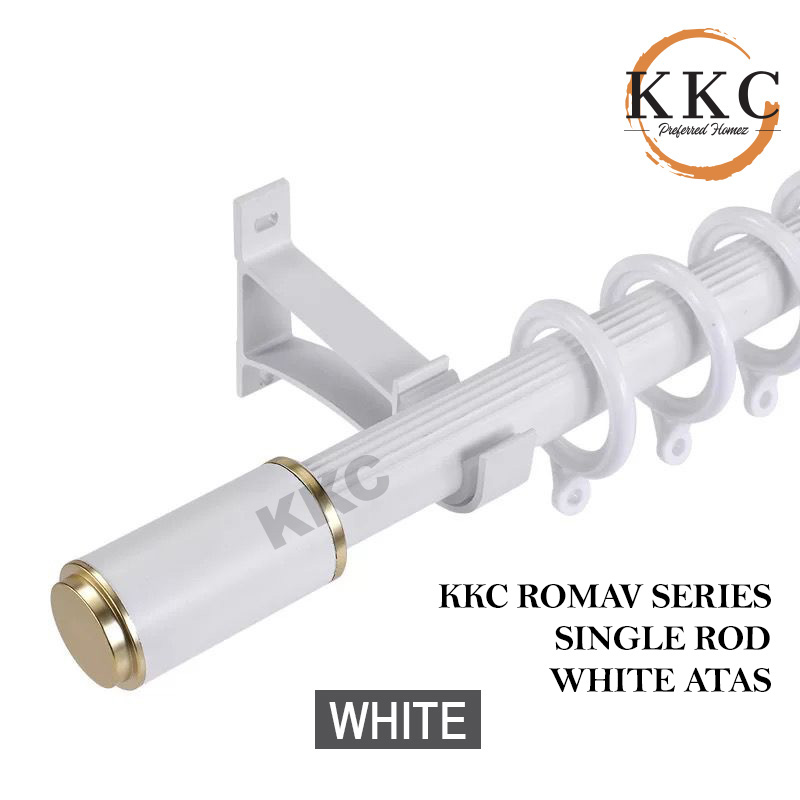 KKC ROMA SINGLE LAYER Aluminium Curtain Rod/ Kayu Langsir Aluminium