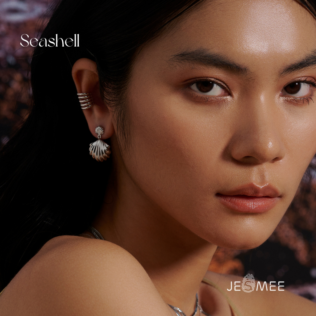 [1.12-GIẢM 15K ĐƠN 299K]- Khuyên tai Seashell JESMEE vỏ sò - E6876
