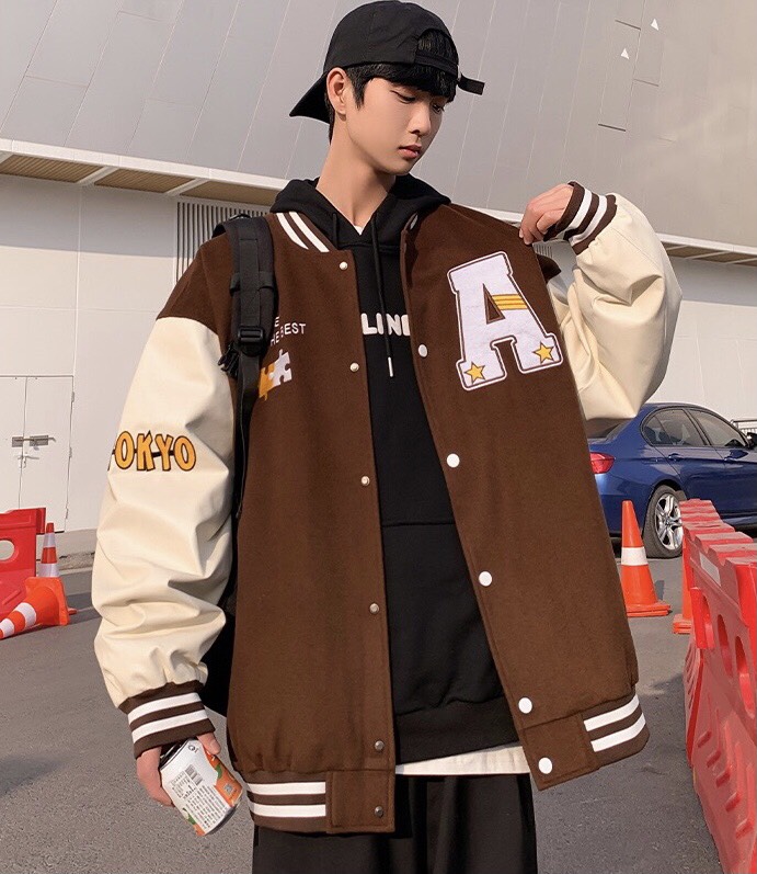 Áo khoác bomber Varsity A-23 Jacket nỉ nam nữ khoác ngoài áo dày dặn form rộng Unisex - Bóng chày Cao Cấp