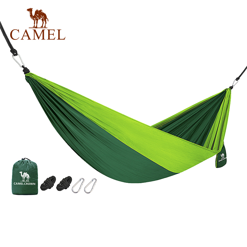 CAMEL Camping Hammock with Straps for Trees Single Person Portable Indoor Outdoor Backyard Nylon Hammocks