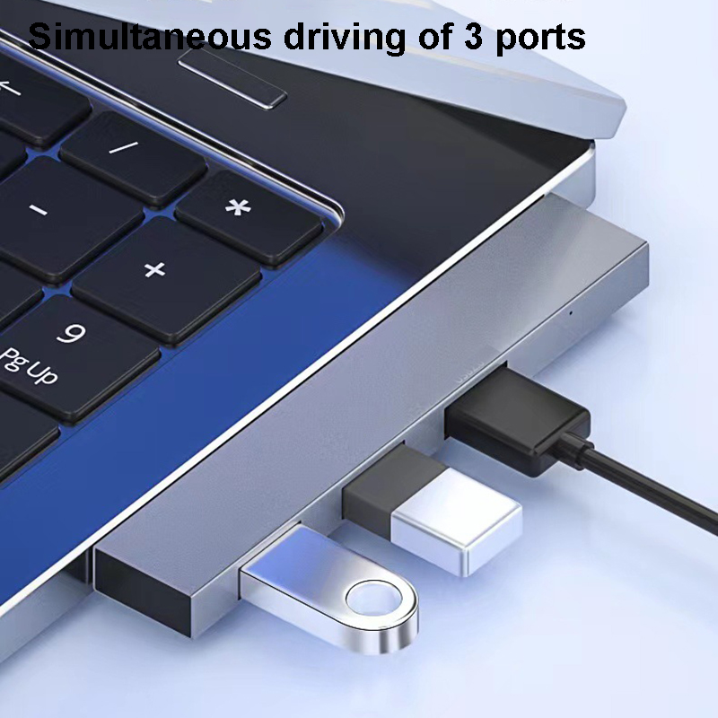 4-in-1 Right-angle USB HUB USB 3.0 5Gbps High Speed Transmission Type C ...