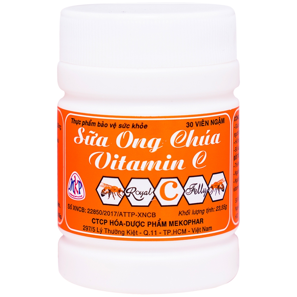 Kẹo ngậm sữa ong chúa Mekophar - Vitamin C Lọ 30 viên - Mekophar