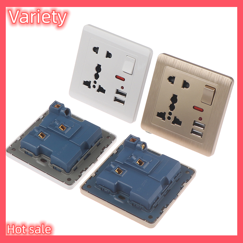 Variety ✨Hot Sale✨ Universal Wall Socket With LED Light Switch 5 Hole USB Wall Power Socket