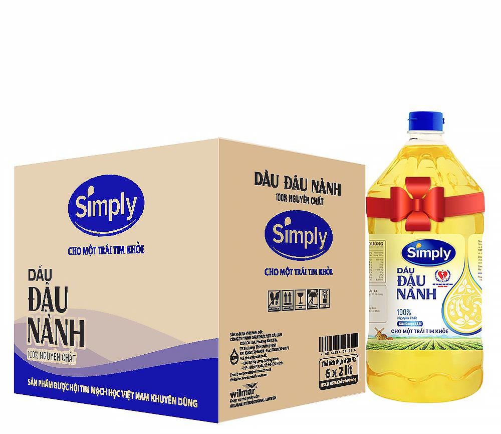 Dầu Ăn Đậu Nành Simply Chai 2L