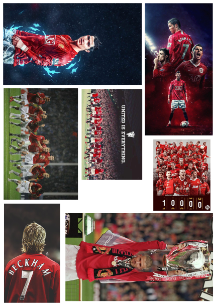 Set 40 hình dán sticker trang trí CLB Manchester United