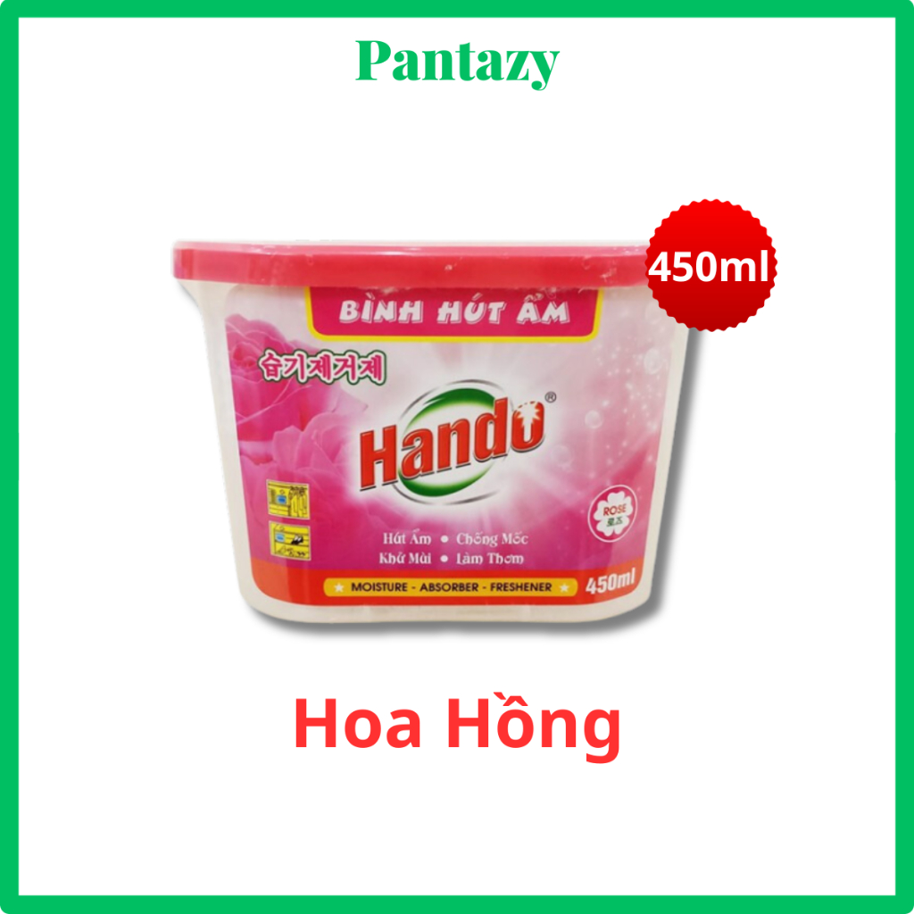 Bình hút ẩm Hando 450ml (huơng hồng, lavender)