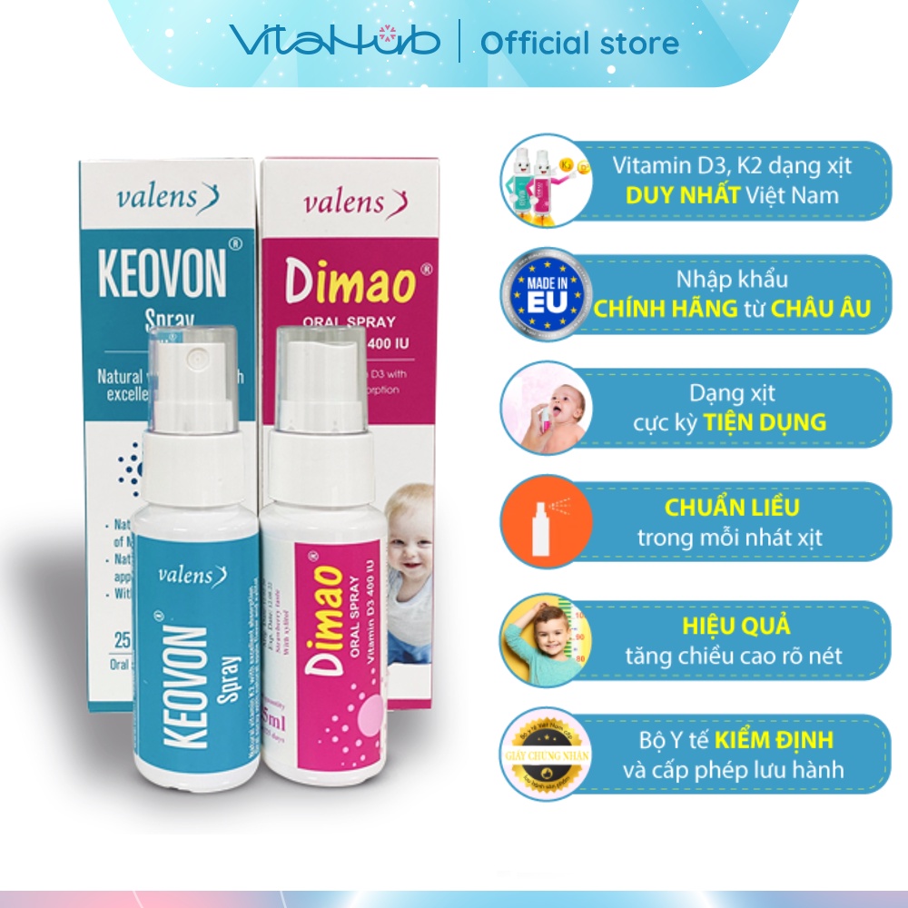 Dimao Vitamin D3 dạng xịt cho bé