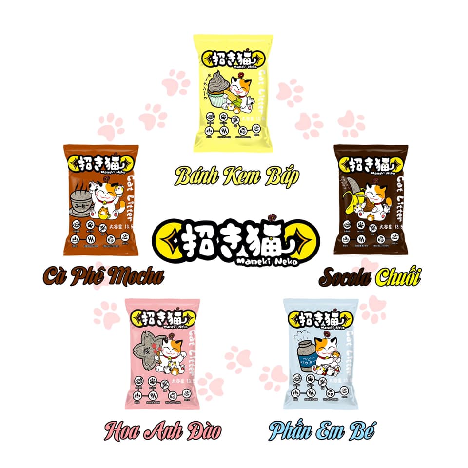 Cát vệ sinh cho mèo MANEKI NEKO cat litter 5L