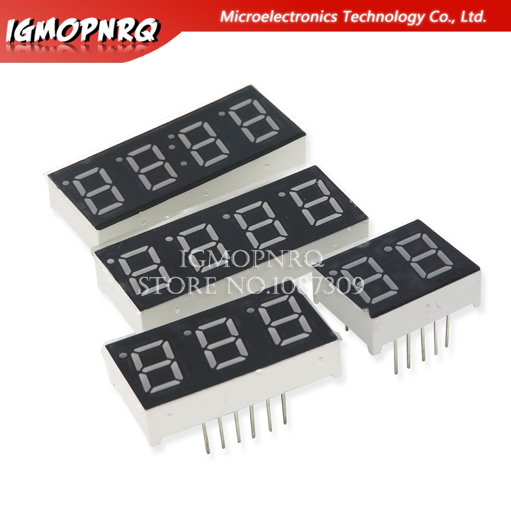 5pcs 0.36inch led display 7 segment 1 bit/2 bit/3 bit/4 bit digit tube red common cathode / anode digital 0.36 inch led integrated circuit