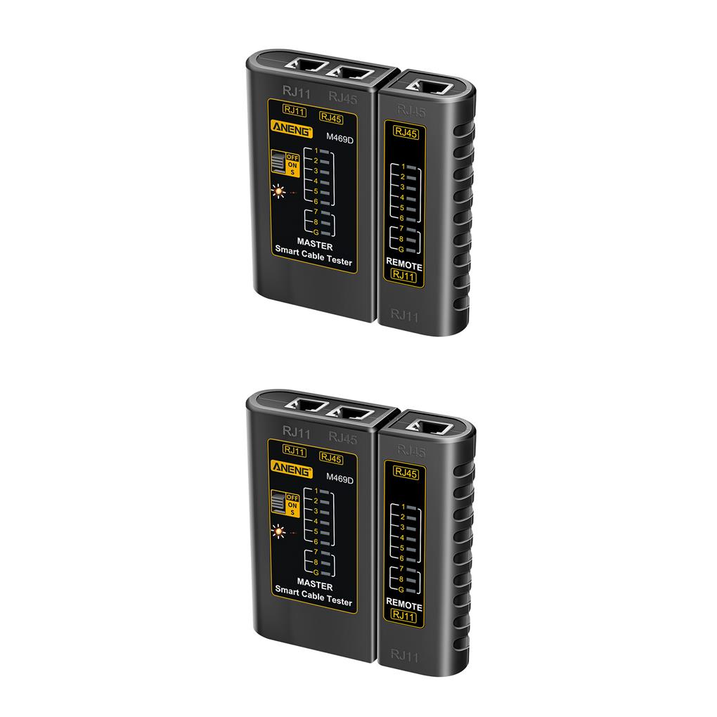 1/2/3 Laptop Network Cable Tester RJ45 RJ11 Wire ABS Plastic Portable Testing Diagnose Tool Networking Accessories Black