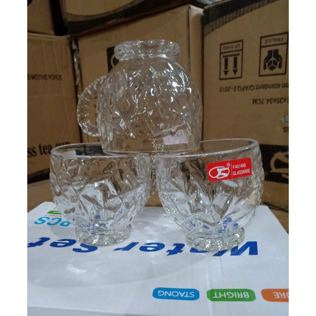 BỘ CỐC THUỶ TINH 6 CÁI CÓ QUAI