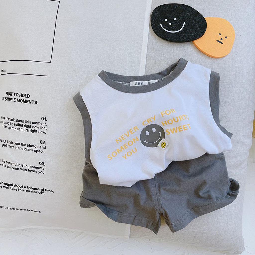 Bộ sát nách never cry cho bé trai, bộ sát nách chất cotton cao cấp cho bé từ 7-28kg - lila kids