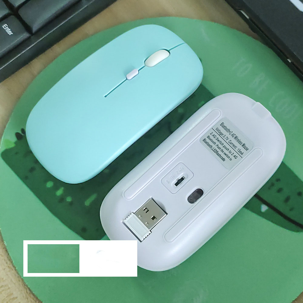 Rechargeable Wireless Bluetooth-compatible Mouse Portable Silent Ergonomic Mice For Computer Laptop Tablet Phone Office Gaming Mouse