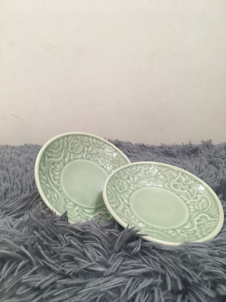 DĨA RỒNG 12x2.2 CM - GỐM SỨ DONG HWA - HÀNG VIỆT NAM CHẤT LƯỢNG CAO
