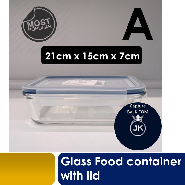 ikea glass food container with lid /Stackable Kitchen Refrigerators