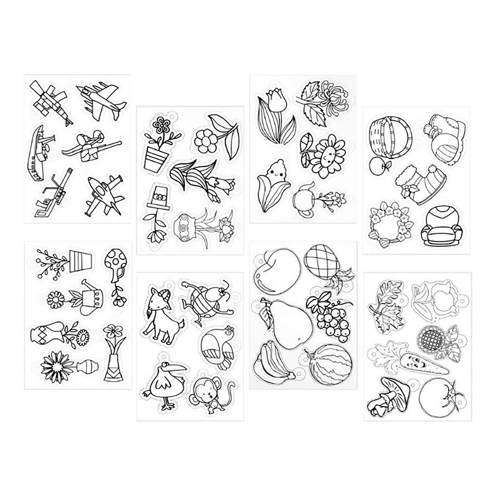 BNTREND 8Pcs Shrink Plastic Sheets Keychains Jewelry Making Heat Shrink Paper DIY