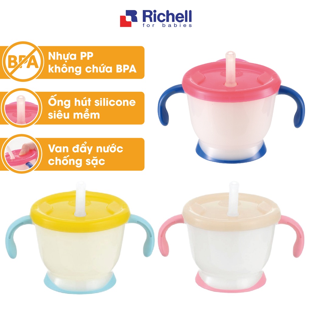 Cốc tập uống 3 giai đoạn Richell Nhật Bản