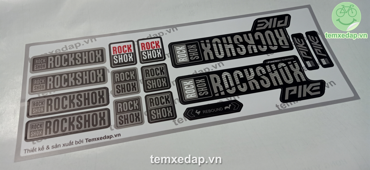 Tem decal dán phuộc xe đạp Rockshox PIKE 2019