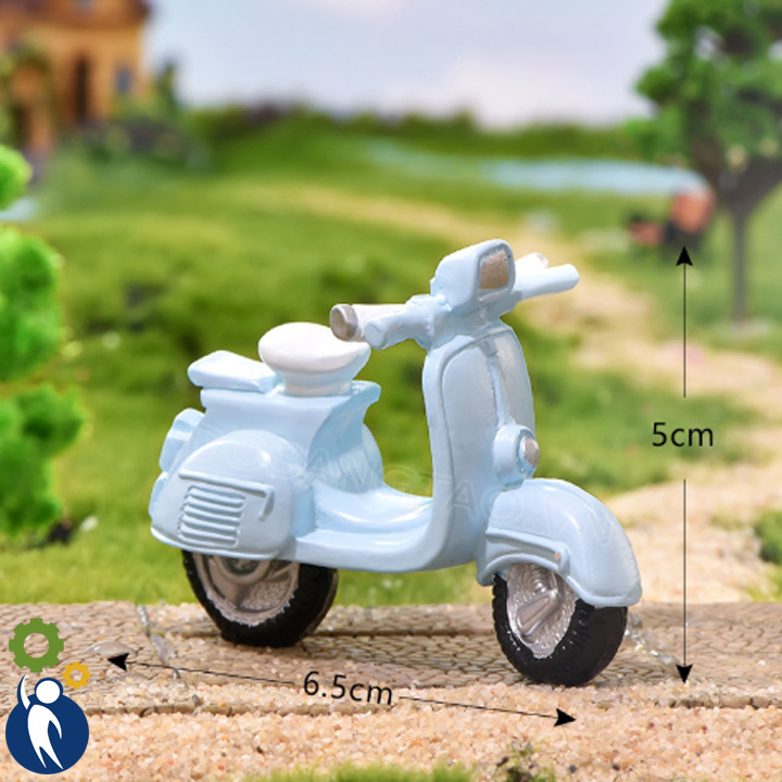 Xe Máy Cổ 6.5x5cm, dùng để trang trí mô hình, sa bàn