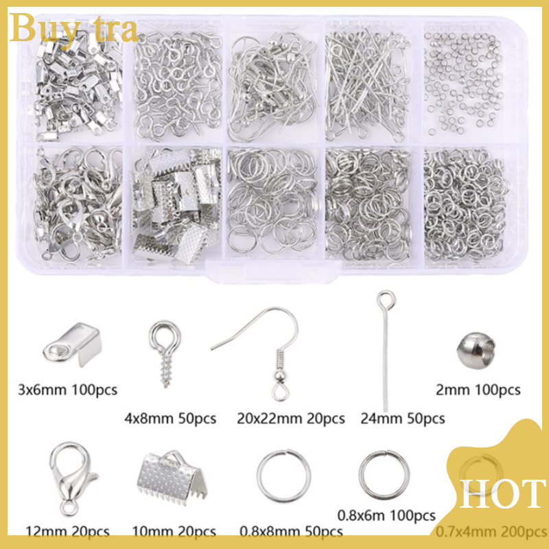 Bộ phụ kiện trang sức tự làm vòng nhảy mở móc tôm hùm Móc Bông tai
