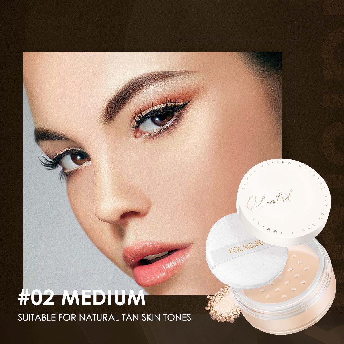 Focallure FA-201 Poreless Matte Loose Powder – 7th Anniversary – Golden Age Series. 