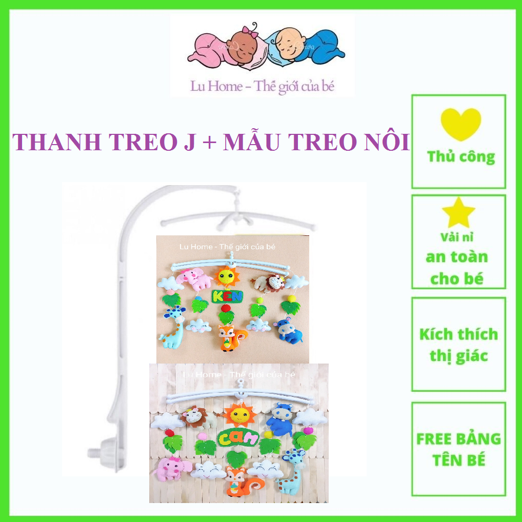 Treo nôi kích thích thị giác cho bé [Free Bảng tên bé]